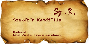 Szekér Kamélia névjegykártya